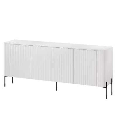 Široká komoda s dvířky CALERA - bílá