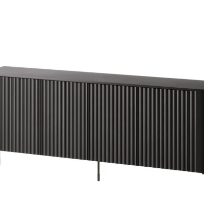 Široká komoda s dvířky CALERA - černá