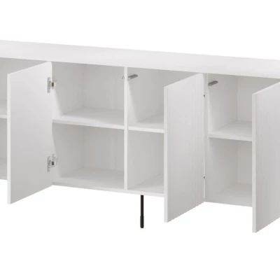 Široká komoda s dvířky CALERA - černá