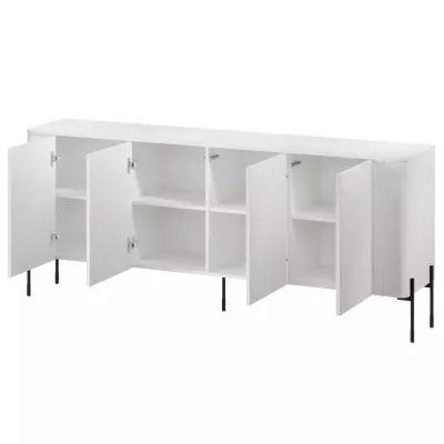 Široká komoda s dvířky CALERA - černá