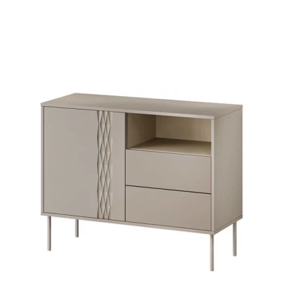 Úzká kombinovaná komoda HARTSELE - béžová