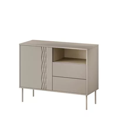 Úzká kombinovaná komoda HARTSELE - béžová