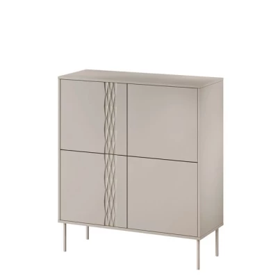 Úzká komoda s dvířky HARTSELE - béžová