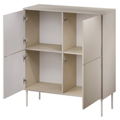 Úzká komoda s dvířky HARTSELE - béžová