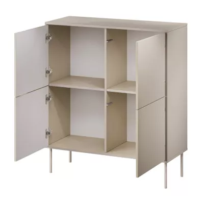 Úzká komoda s dvířky HARTSELE - béžová