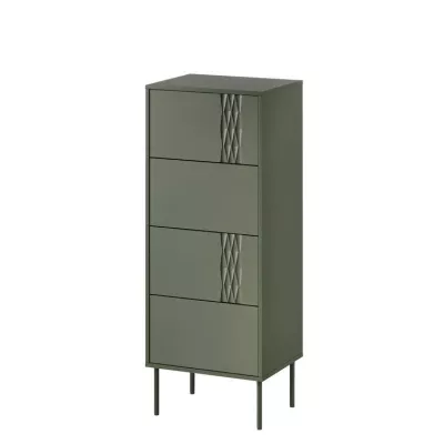 Úzká komoda se šuplíky HARTSELE - zelená