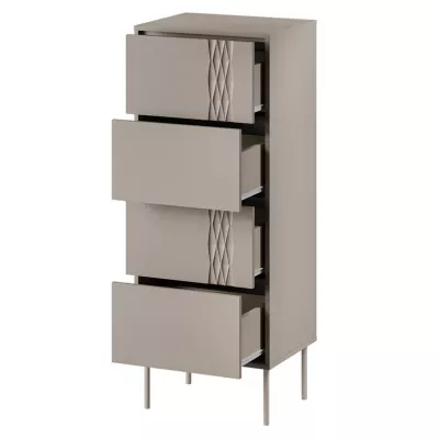 Úzká komoda se šuplíky HARTSELE - zelená