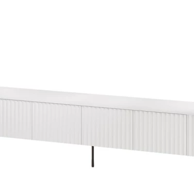 Široký TV stolek CALERA - bílý