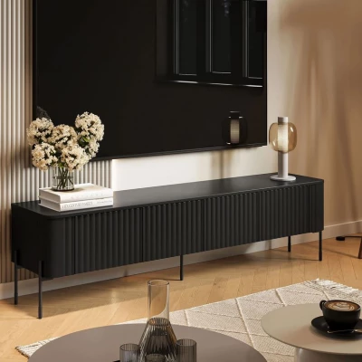 Široký TV stolek CALERA - černý