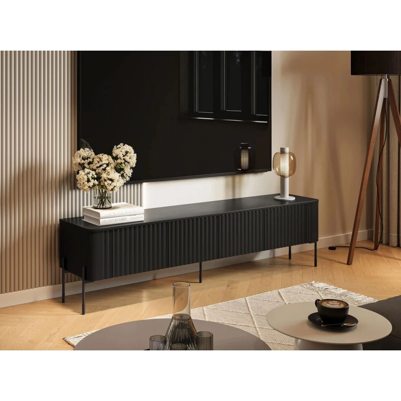 Široký TV stolek CALERA - černý