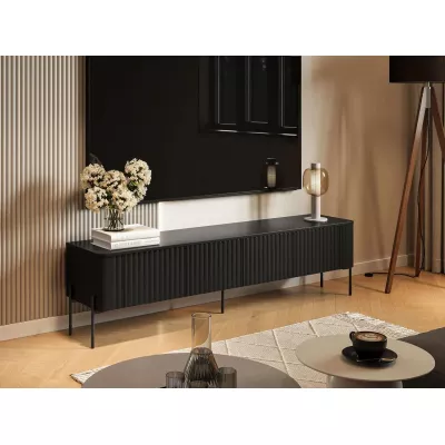 Široký TV stolek CALERA - černý