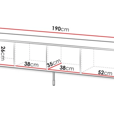 Široký TV stolek CALERA - kašmír