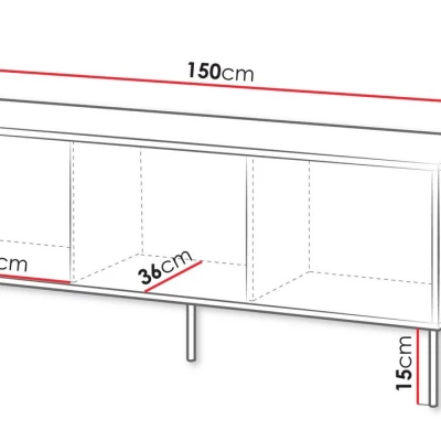 Televizní stolek HARTSELE - zelený