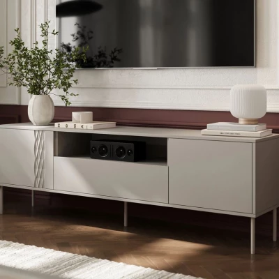 Široký televizní stolek HARTSELE - béžový