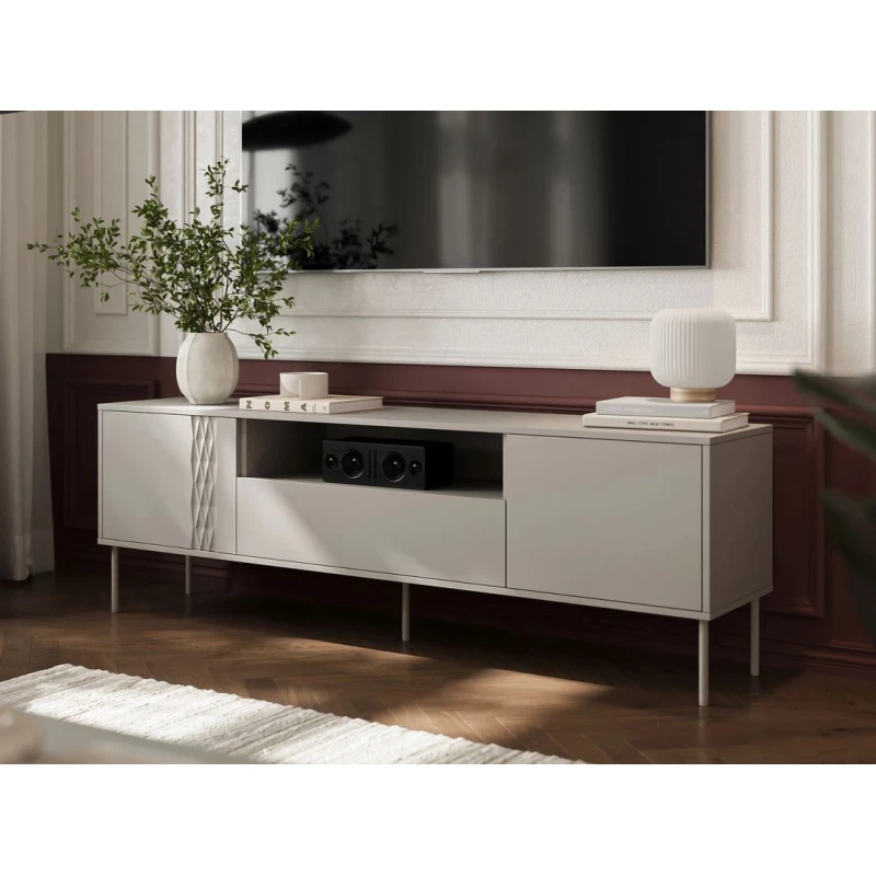 Široký televizní stolek HARTSELE - béžový