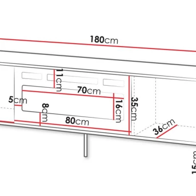 Televizní stolek s elektrickým krbem HARTSELE - béžový