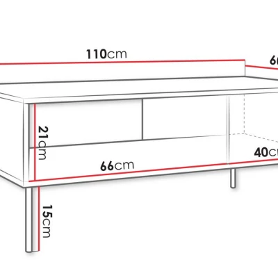 Konferenční stolek HARTSELE - béžový
