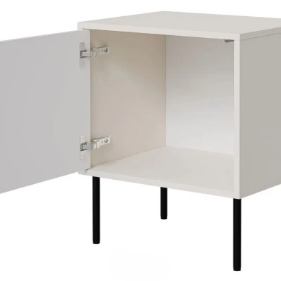 Noční stolek CLANTON - dub wotan / kašmír