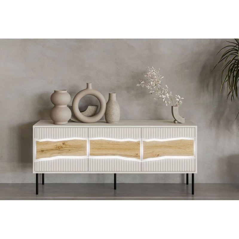 Televizní stolek CLANTON - dub wotan / kašmír