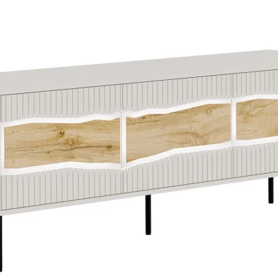 Televizní stolek CLANTON - dub wotan / kašmír