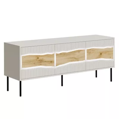 Televizní stolek CLANTON - dub wotan / kašmír