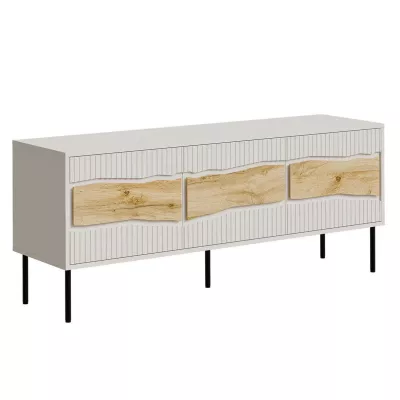 Televizní stolek CLANTON - dub wotan / kašmír