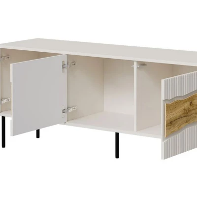 Televizní stolek CLANTON - dub wotan / kašmír