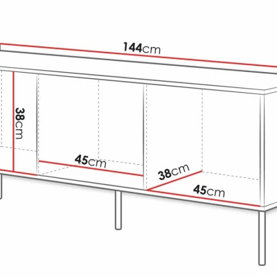 Televizní stolek CLANTON - dub wotan / kašmír