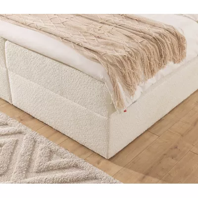 Manželská kontinentální postel 200x200 GADALUPA - šedá + topper