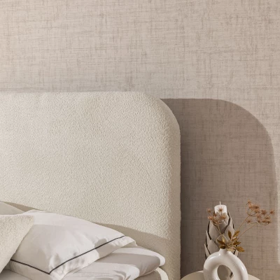 Manželská kontinentální postel 200x200 GADALUPA - hnědá + topper