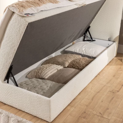 Manželská kontinentální postel 180x200 GADALUPA - černá + topper