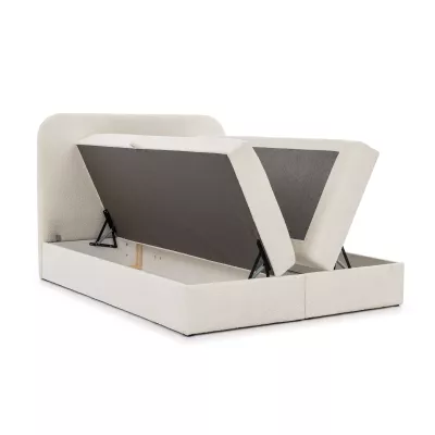 Manželská kontinentální postel 180x200 GADALUPA - šedá + topper