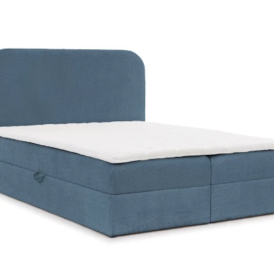 Manželská kontinentální postel 180x200 GADALUPA - modrá + topper