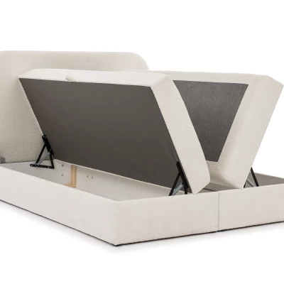 Manželská kontinentální postel 160x200 GADALUPA - hnědá + topper