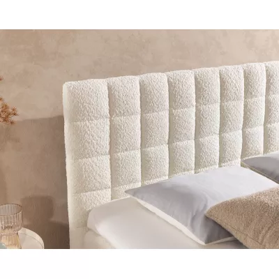 Jednolůžková boxspringová postel 120x200 SALOMA - modrá + topper