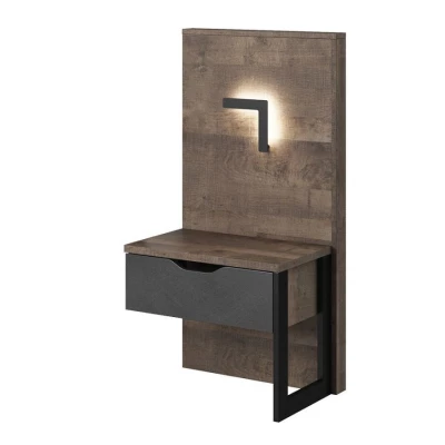 Set 2x noční stolek GORDO - dub sand grande / matera + LED osvětlení ZDARMA