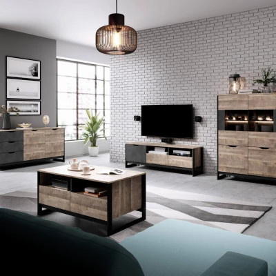 Konferenční stolek GORDO - dub sand grande / matera