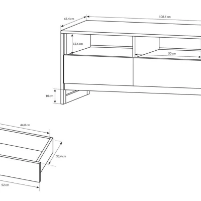 Konferenční stolek GORDO - dub sand grande / matera