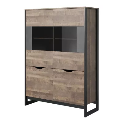 Široká vitrína GORDO - dub sand grande / matera