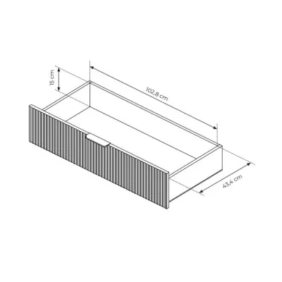 Velká zrcadlová šatní skříň 220 cm BRENT - dub baltic / černá