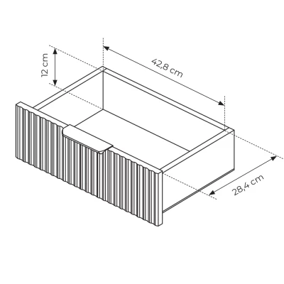 Noční stolek MOODY - černý