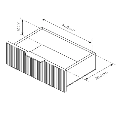 Noční stolek MOODY - černý