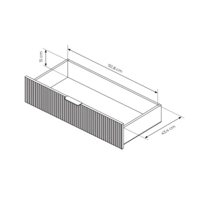 Velká zrcadlová šatní skříň 209 cm MOODY - béžová