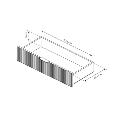 Velká zrcadlová šatní skříň 209 cm MOODY - béžová