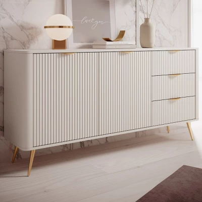 Široká kombinovaná komoda MOODY - béžová