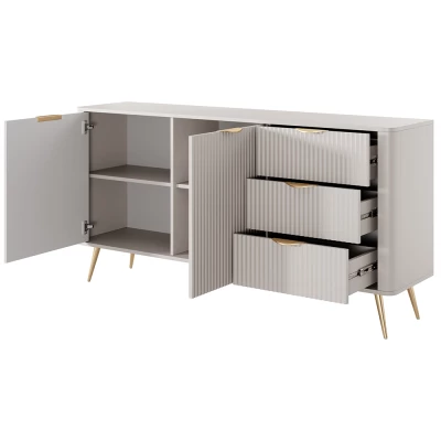 Široká kombinovaná komoda MOODY - béžová