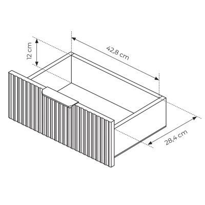 Široká kombinovaná komoda MOODY - béžová