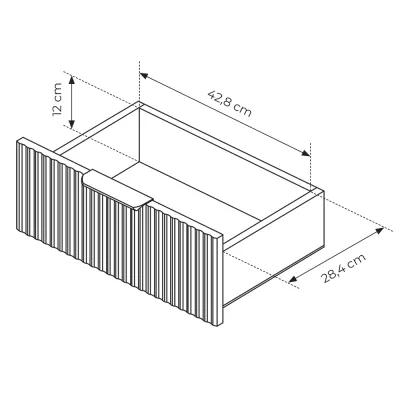 Široká kombinovaná komoda MOODY - béžová