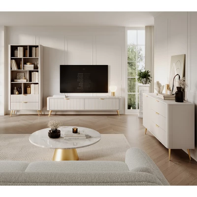 Široká kombinovaná komoda MOODY - béžová