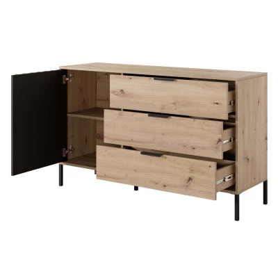 Kombinovaná komoda REFORM - dub artisan / antracitová